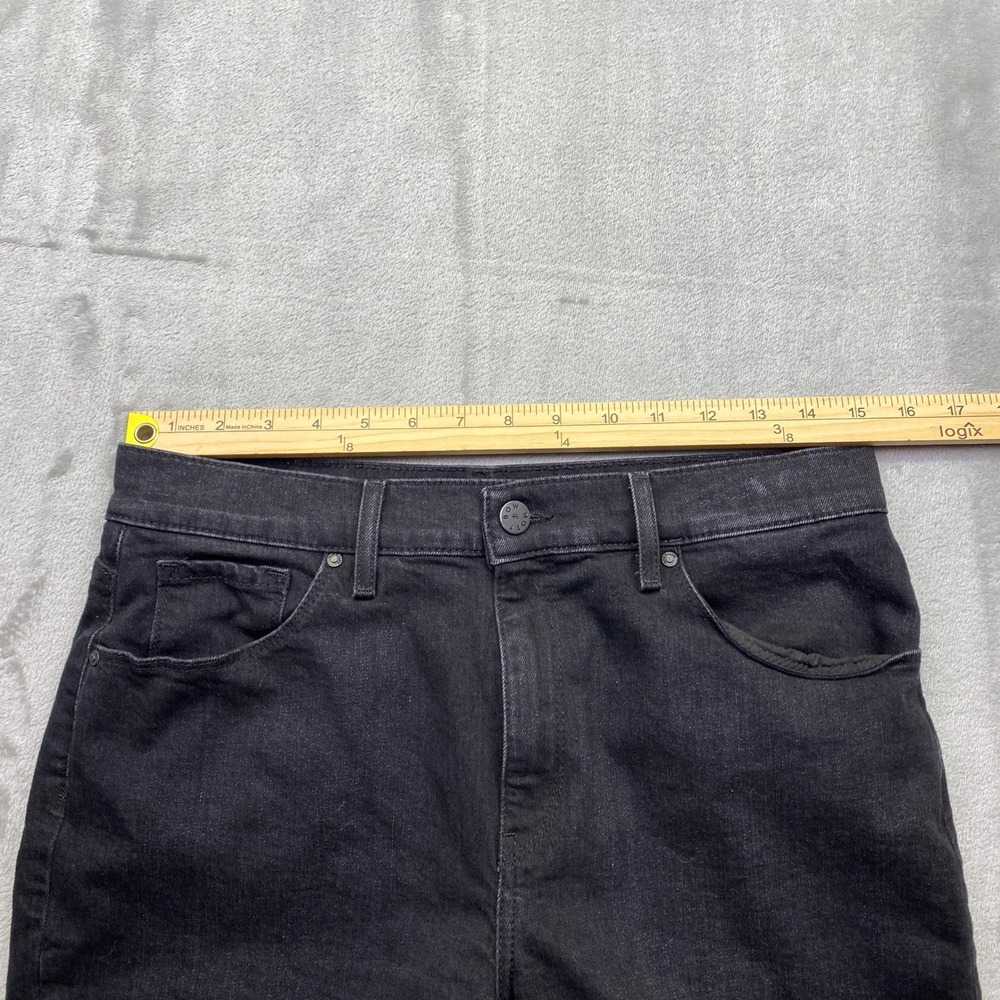 Mott & Bow‎ Mom Jeans Black Wash High Rise Straight Leg Denim Sz 30 Grunge Retro - Picture 5 of 9